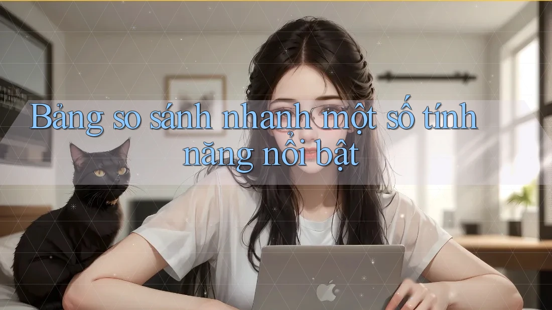 Bảng so sánh nhanh một số tính năng nổi bật