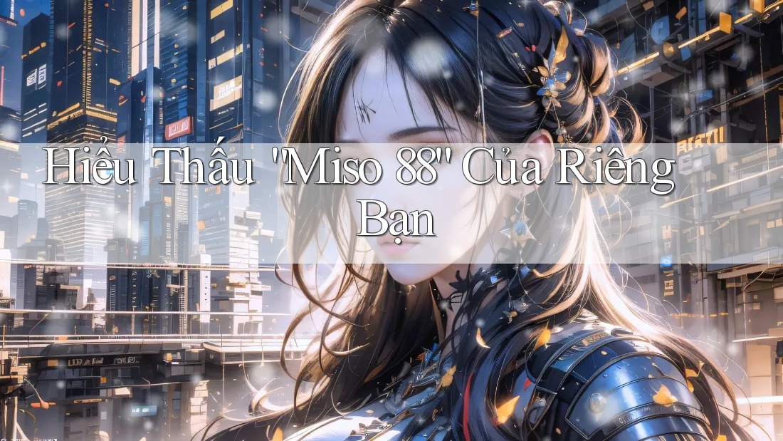 Hiểu Thấu “Miso 88” Của Riêng Bạn Hiểu Thấu “Miso 88” Của Riêng Bạn