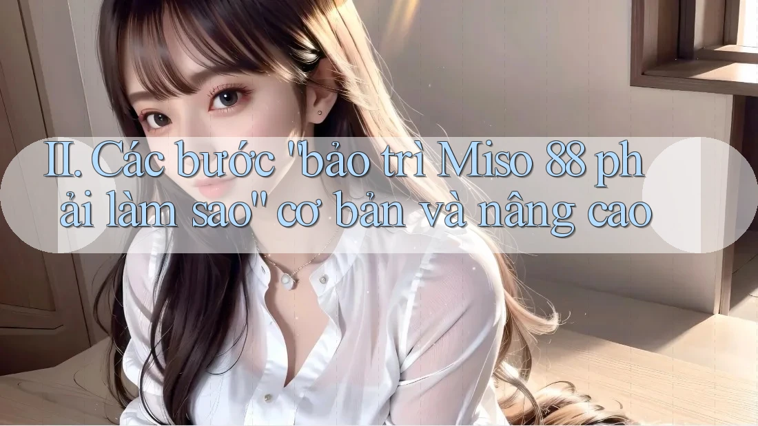 II. Các bước “bảo trì Miso 88 phải làm sao” cơ bản và nâng cao II. Các bước “bảo trì Miso 88 phải làm sao” cơ bản và nâng cao