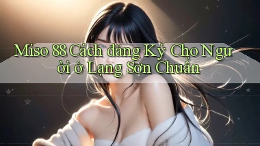 miso 88 cách đăng ký cho người ở Lạng Sơn chuẩn