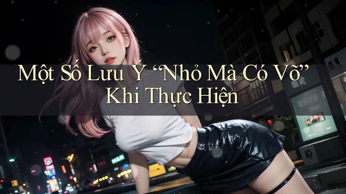 Một Số Lưu Ý “Nhỏ Mà Có Võ” Khi Thực Hiện Một Số Lưu Ý “Nhỏ Mà Có Võ” Khi Thực Hiện