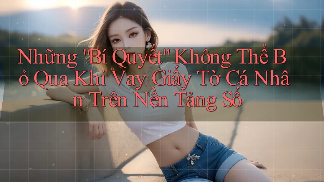 Những “Bí Quyết” Không Thể Bỏ Qua Khi Vay Giấy Tờ Cá Nhân Trên Nền Tảng Số