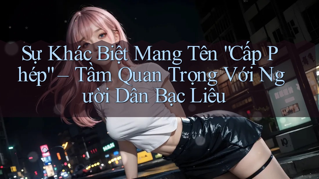 Sự Khác Biệt Mang Tên “Cấp Phép” – Tầm Quan Trọng Với Người Dân Bạc Liêu Sự Khác Biệt Mang Tên “Cấp Phép” – Tầm Quan Trọng Với Người Dân Bạc Liêu