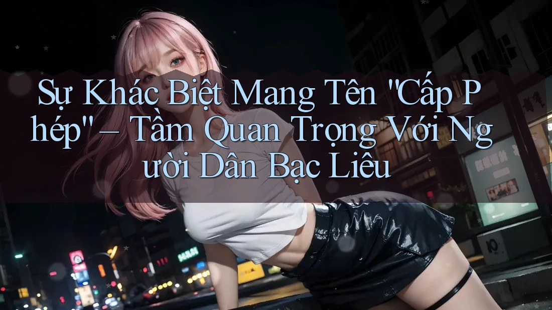 Sự Khác Biệt Mang Tên “Cấp Phép” – Tầm Quan Trọng Với Người Dân Bạc Liêu Sự Khác Biệt Mang Tên “Cấp Phép” – Tầm Quan Trọng Với Người Dân Bạc Liêu