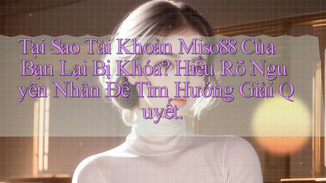 Tại Sao Tài Khoản Miso88 Của Bạn Lại Bị Khóa? Hiểu Rõ Nguyên Nhân Để Tìm Hướng Giải Quyết. Tại Sao Tài Khoản Miso88 Của Bạn Lại Bị Khóa? Hiểu Rõ Nguyên Nhân Để Tìm Hướng Giải Quyết.